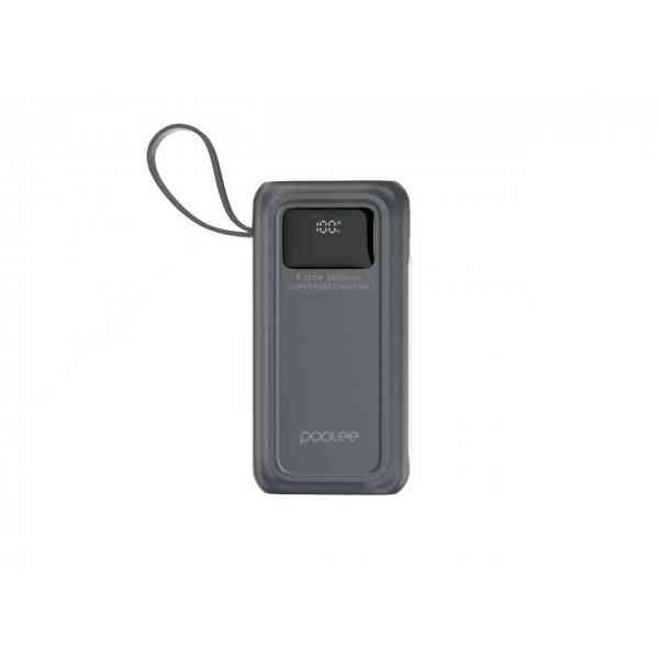 Poolee LINK 20000mAh Power Bank | 22.5W Fast Charging with Built-In Cables